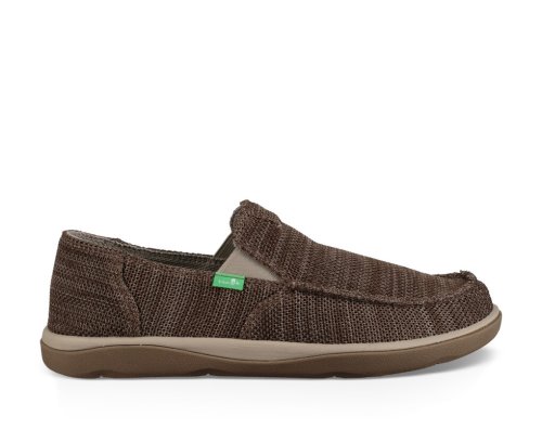 Sanuk Mens Mesh Vagabond Tripper Khaki Shoes | QAUXCJ621